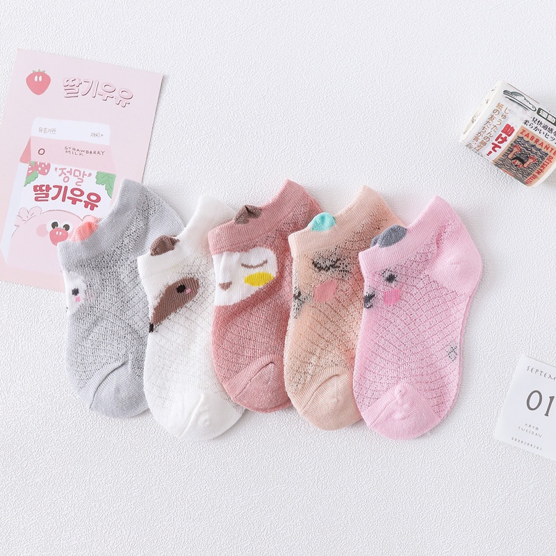 5 Pasang Kaos Kaki Bayi Impor 1 Set / Kaus Kaki Import 5IN1 Baby Socks Bundle 5in1 Pastel Colors / Kaos Kaki Lucu Pink Perempuan Blue Laki Laki