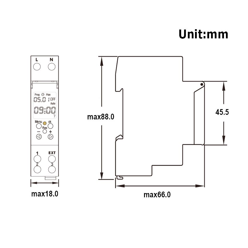 Bisa COD Timer Arus Listrik Otomatis DIN Rail Power Timer Programmable Time Switch Relay 18mm 220V - Sinotimer TM610-2