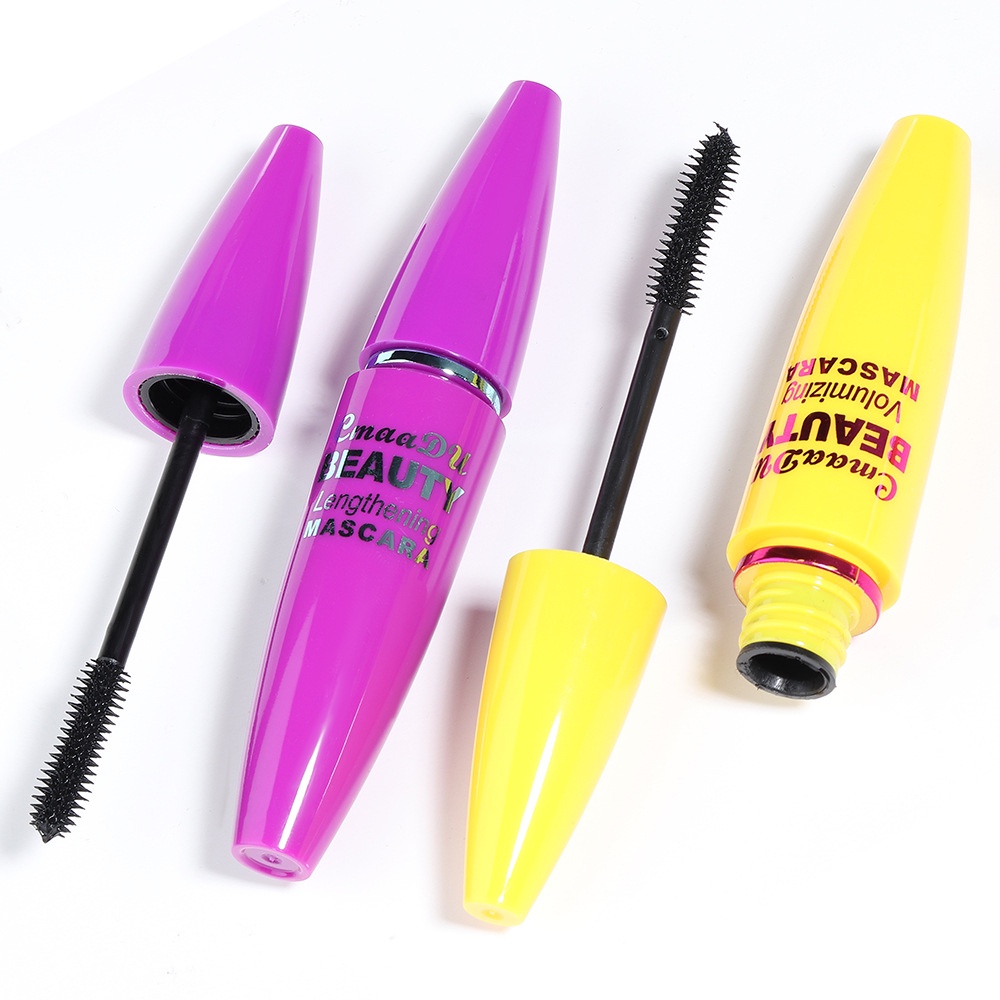 CMAADU BEAUTY VOLUMIZING &amp; LENGTHENING MASCARA 2pcs  2 IN 1 Set 4D Waterproof dan Tahan Lama