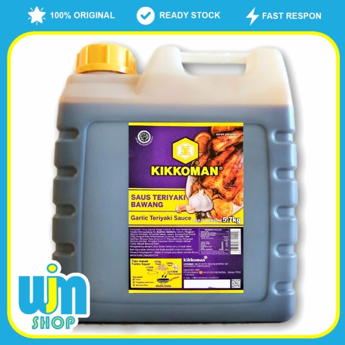 

Kikkoman Teriyaki Garlic Sauce 5L HALAL saus Teriyaki Bawang