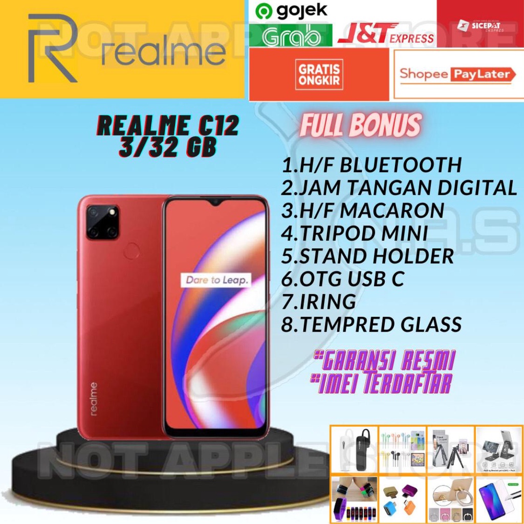 REALME C12 RAM 3/32GB NEW BARU GARANSI RESMI