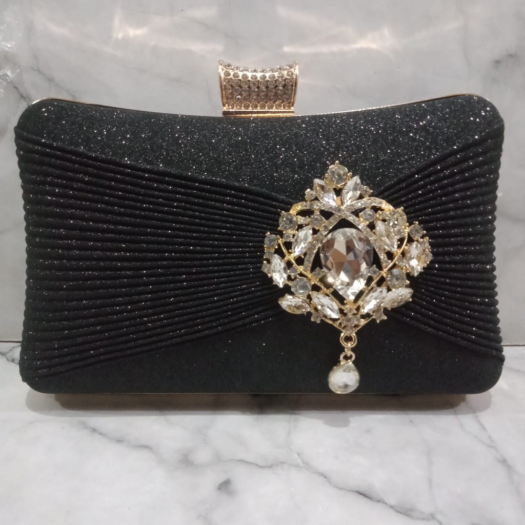 Free Box Tas Pesta Wanita CR7636 Tas Jakarta Clutch Wanita Import Bisa Selempang Tas Elegan