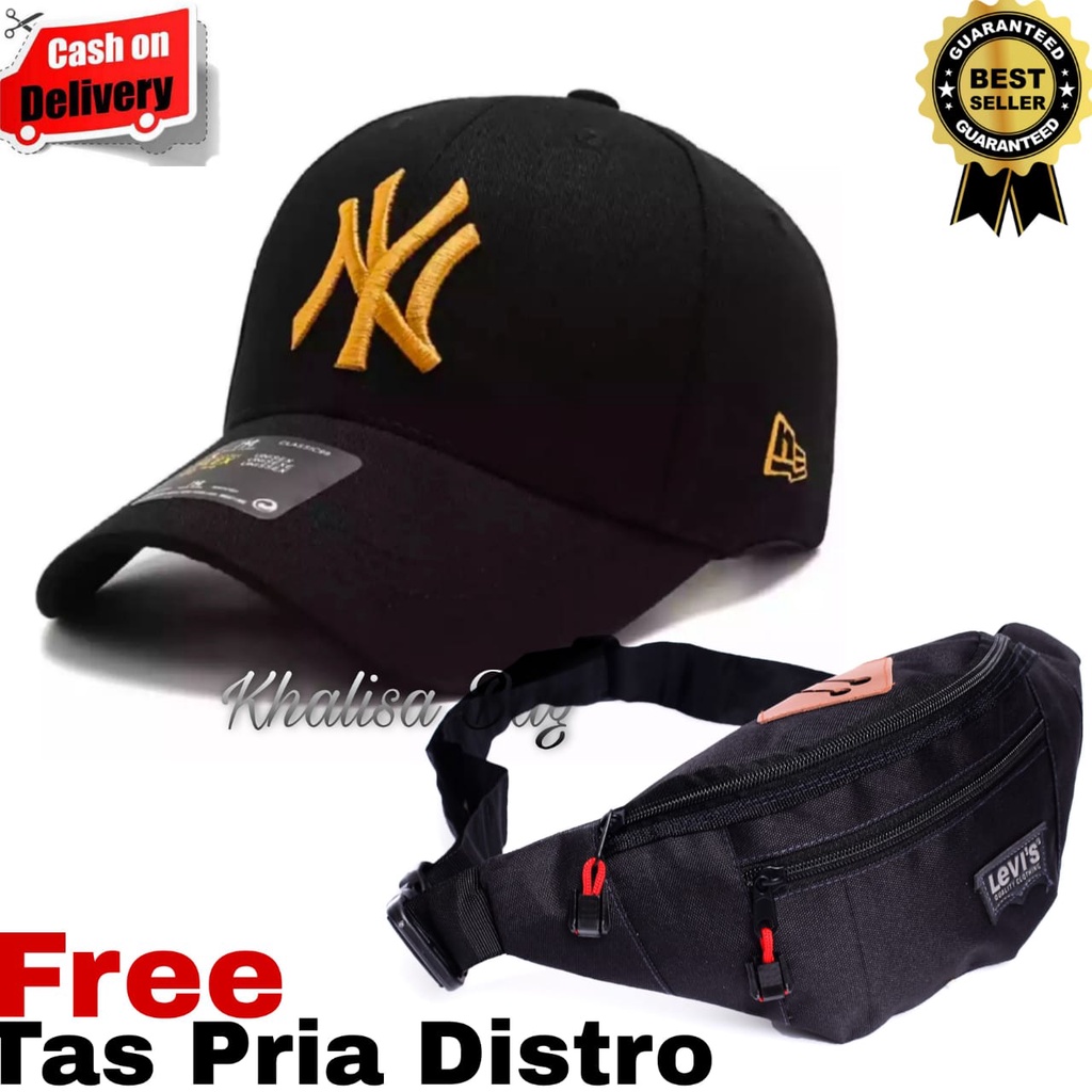 PROMO GRATIS TAS DISTRO PRIA SELEMPANG  - TOPI NY TOPI BASEBALL TOPI SNAPBACK ORIGINAL PRIA WANITA F