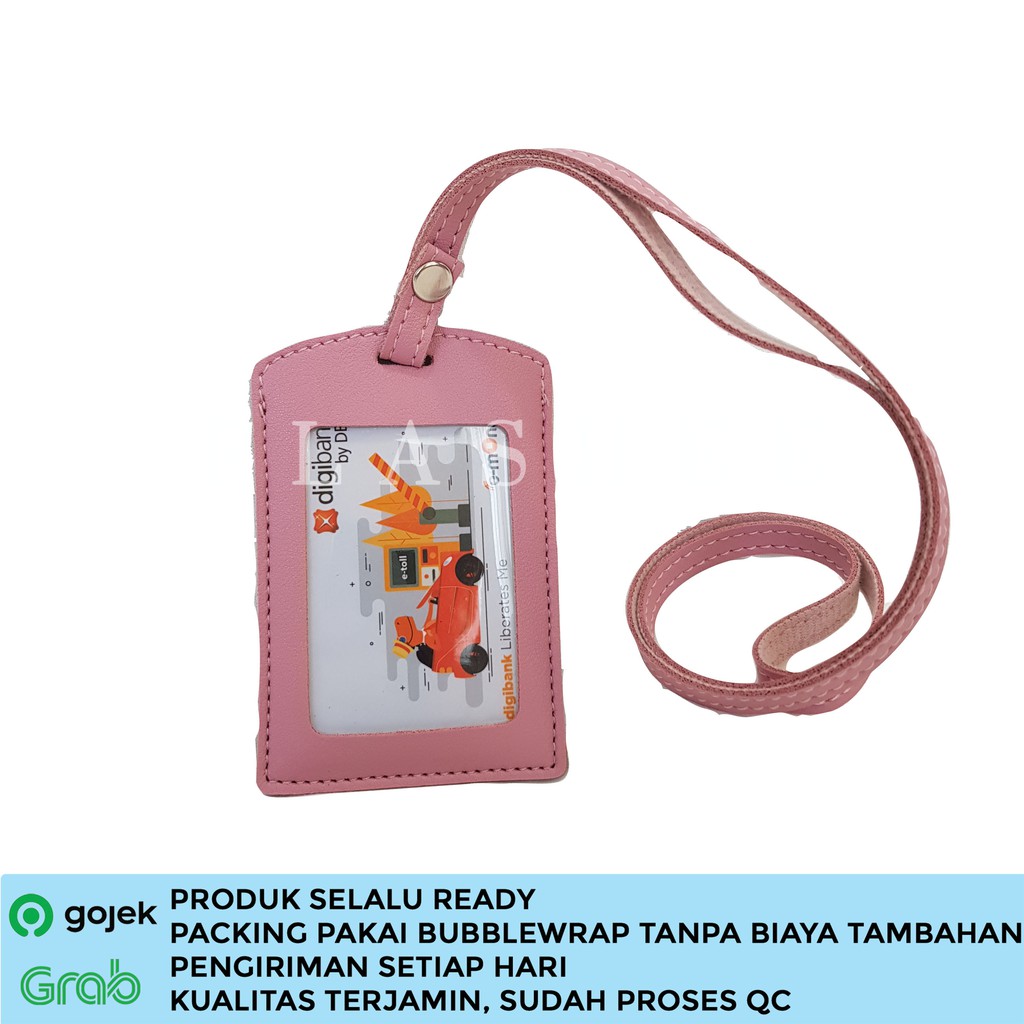 

Name Tag Kancing ID Card Holder Kancing Kulit Lanyard Kancing Lanyard Name Tag Lilac Pink