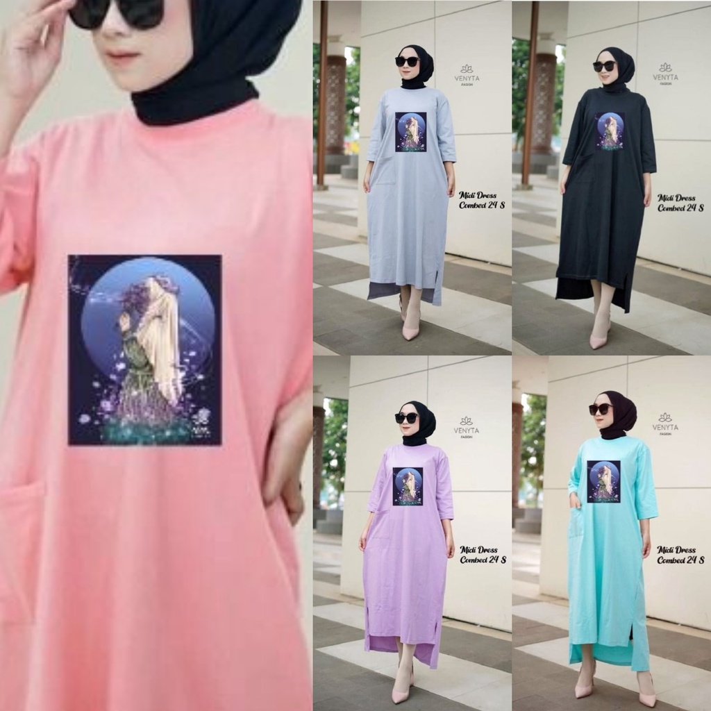 COMBED KAOS MIDI / TUNIK 24s ALLSIZE VENYTA