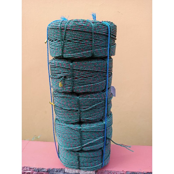 tali tambang plastik 3 mmx 200 cm / roll / tali tambang hijau
