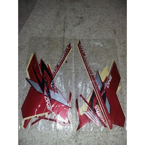 striping honda CS1 merah - cs1 body merah