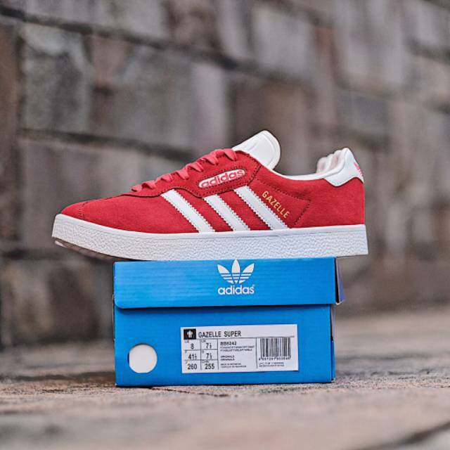 ADIDAS GAZELLE SUPER RED WHITEORIGINAL