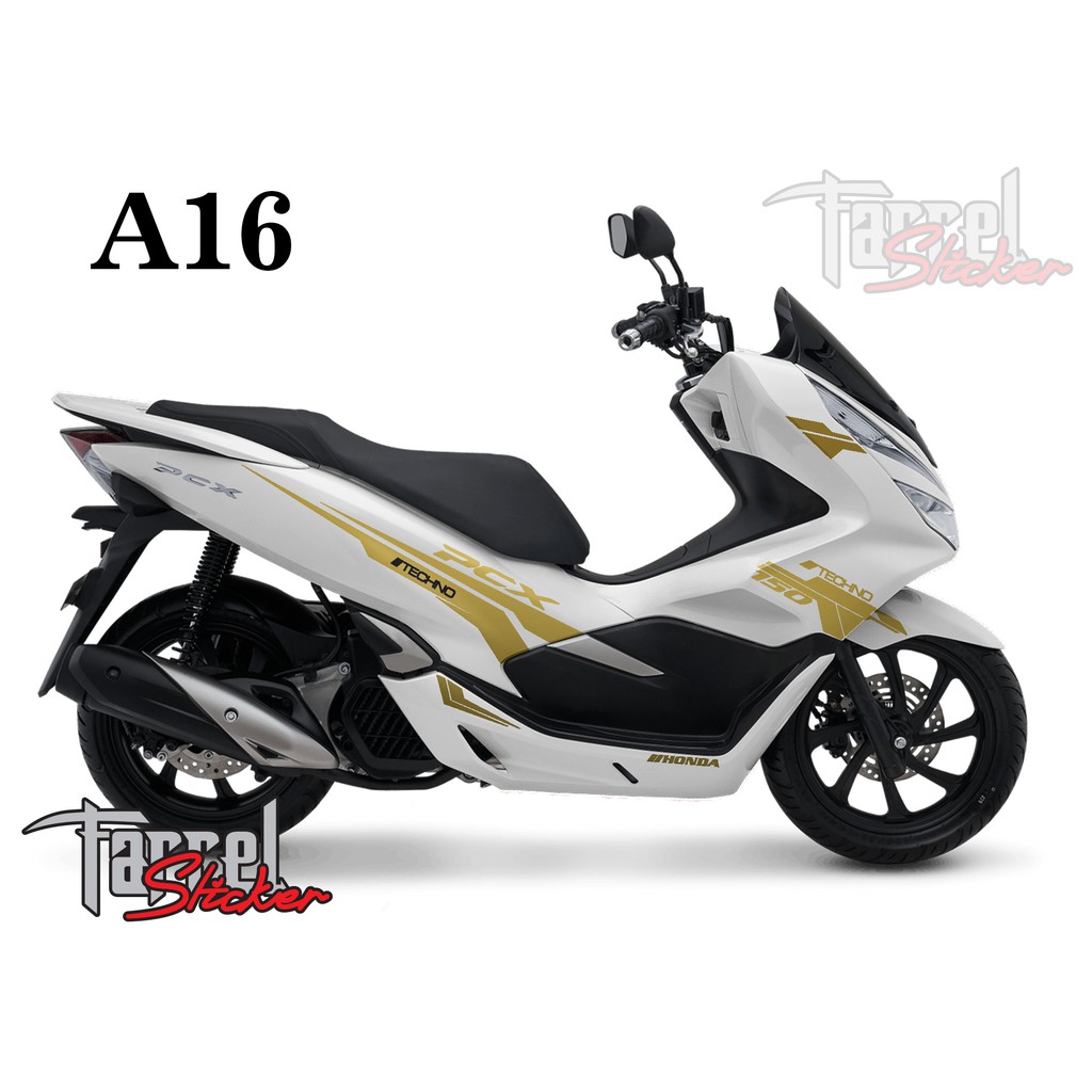 sticker pcx stiker stripping putih a16