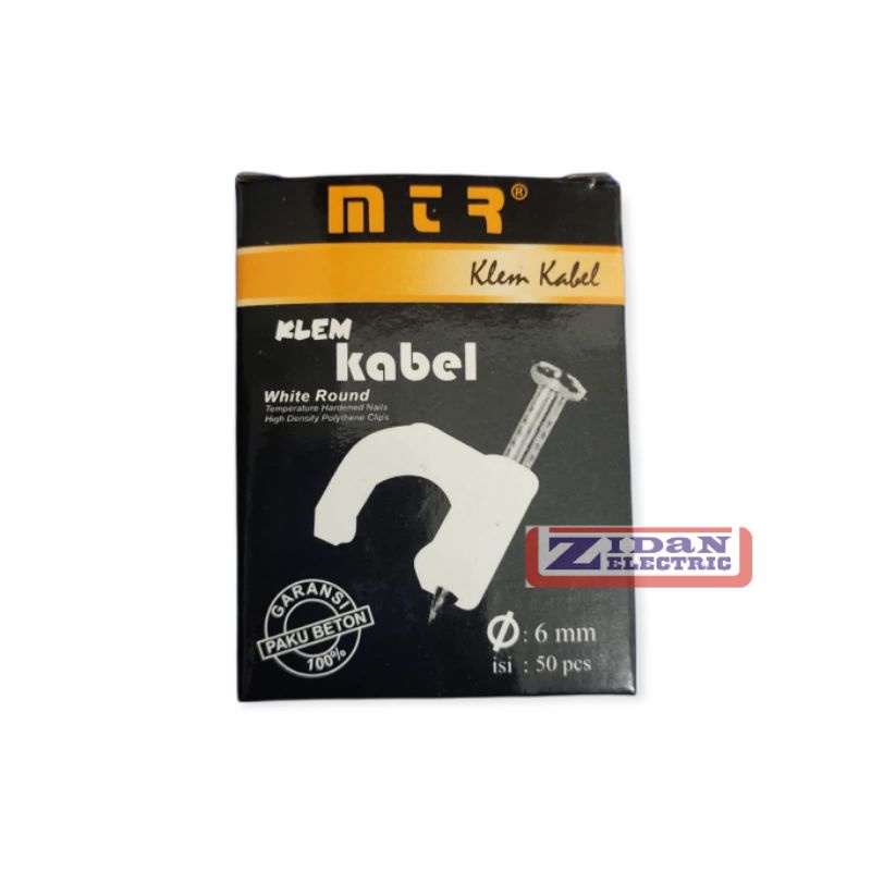 Klem Kabel Paku Beton No 6 7 8 9 10 12 / Cable Clip Ukuran 6mm 7mm 8mm 9mm 10mm 12mm