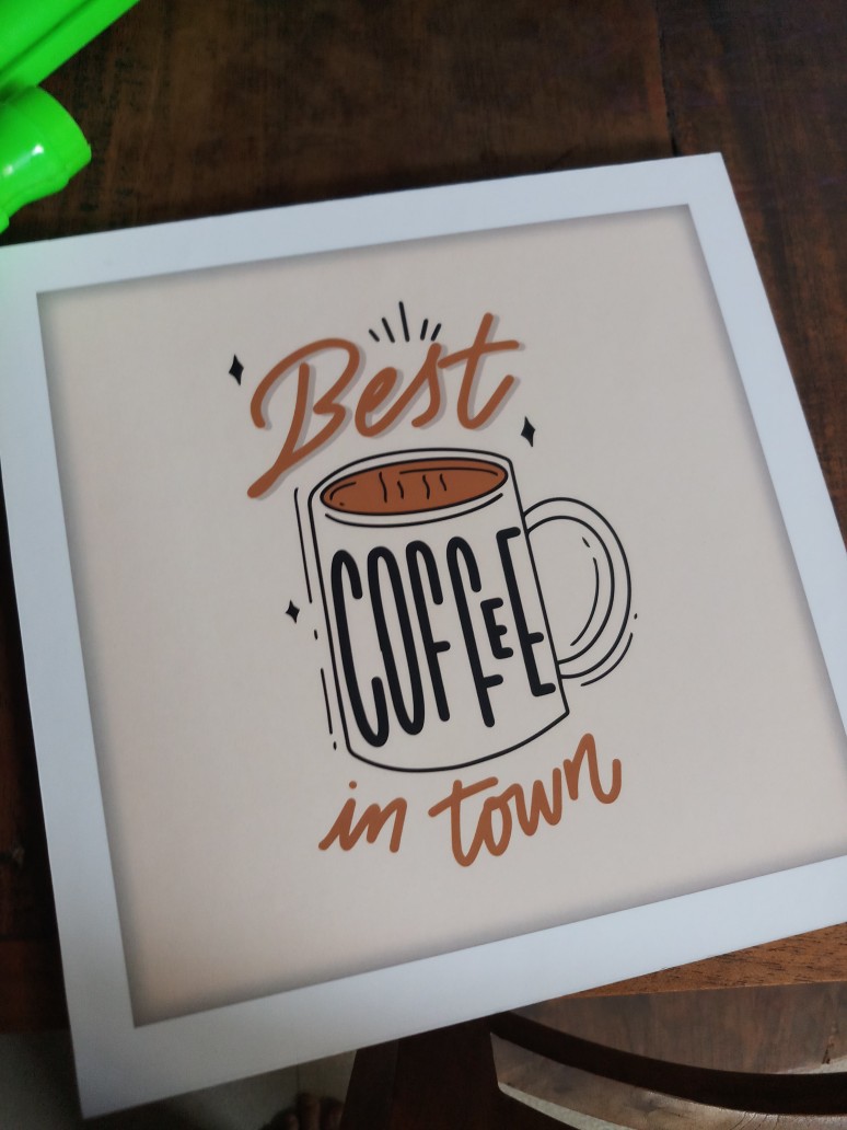 Pajangan Hiasan Dinding Kamar Dekorasi Rumah Letter Draw Coffe