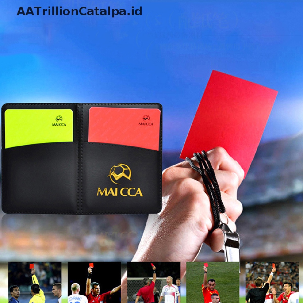 Aa Set Kartu Wasit Sepakbola Dengan Peluit Koin Pulpen Buku Catatan