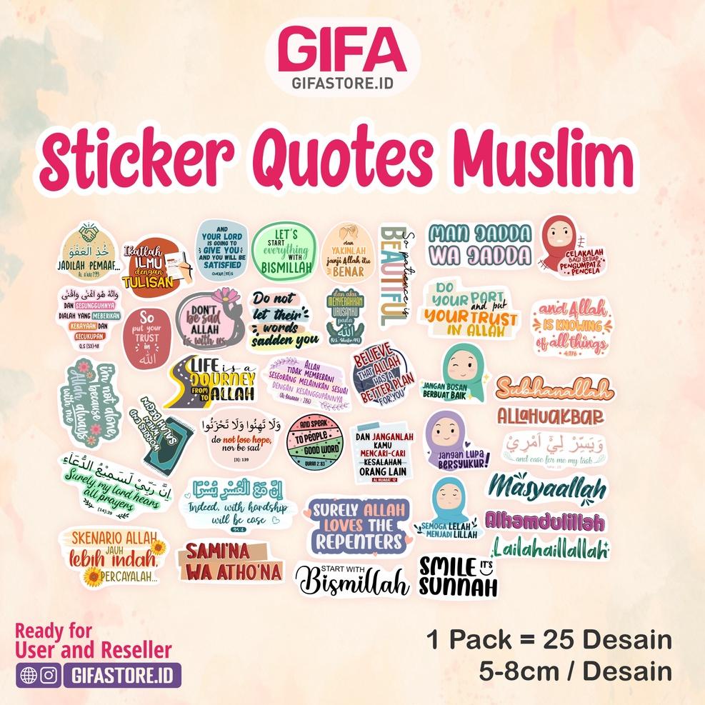 

[SeX㊗] STICKER QUOTES MUSLIM / Stiker Muslim |Harga terkini