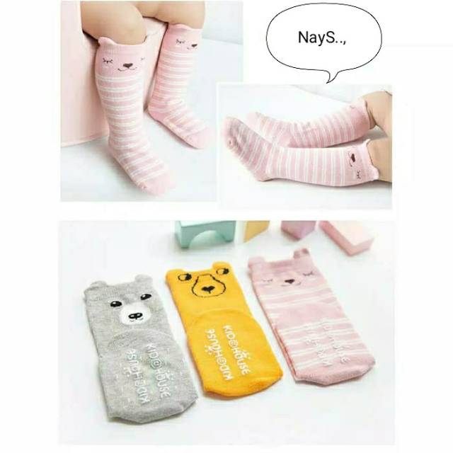 KAOS KAKI PANJANG-ANTI SLIP/KAOS KAKI MOTIF KARAKTER LUCU