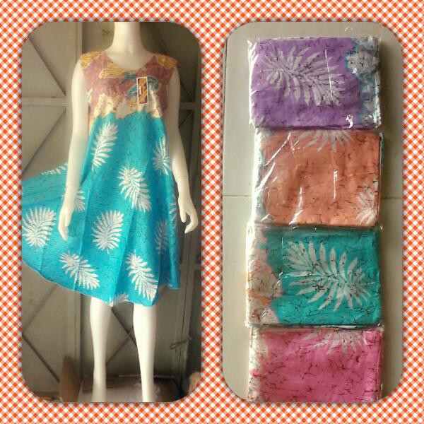 PROMO Daster batik payung tanpa lengan, grosir long dress batik solo bali murah umbrella klok