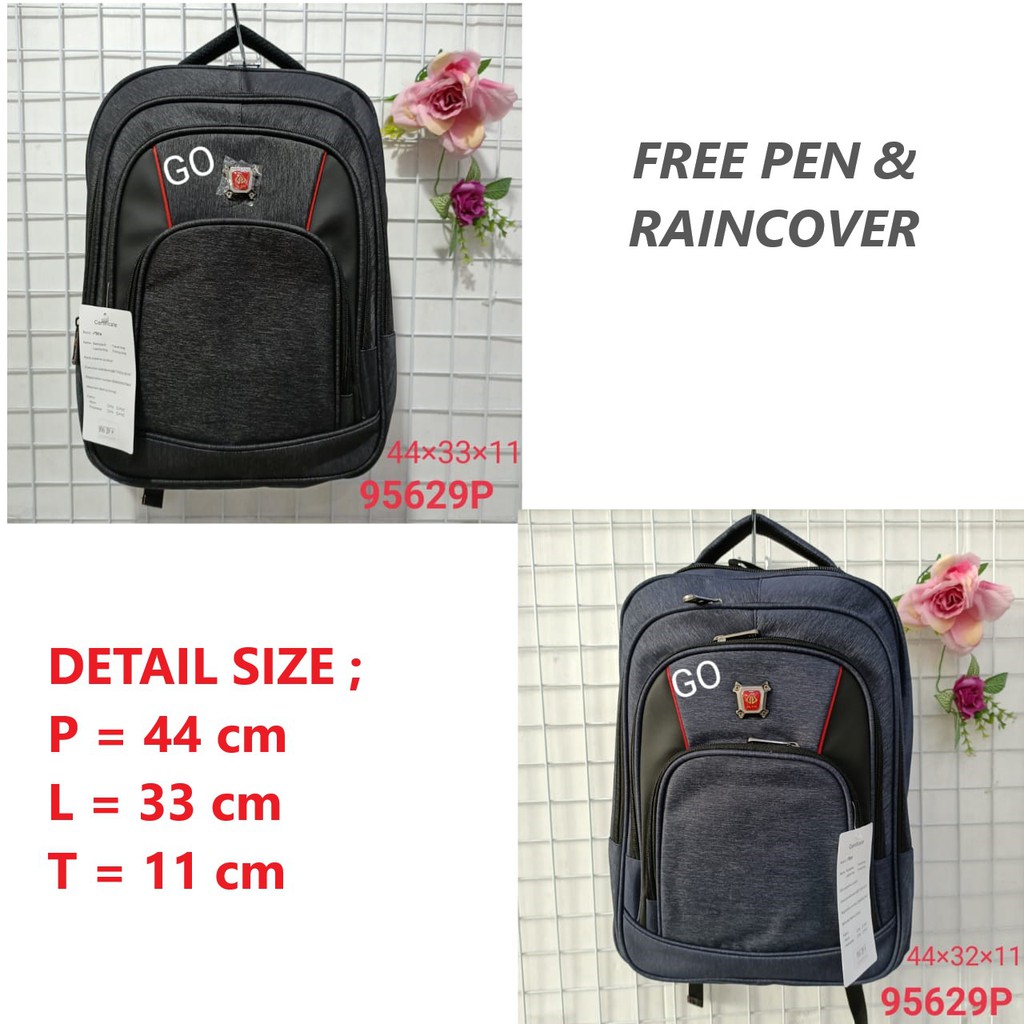 gos PALO ALTO TAS RANSEL Laptop Free RainCover &amp; Pen Original