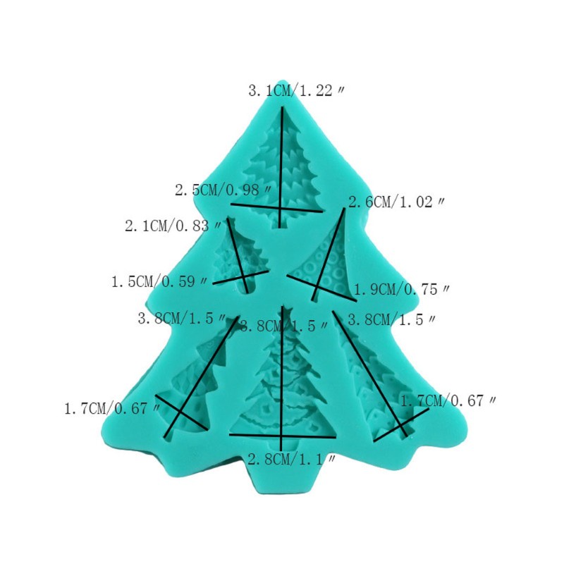 Glitter Christmas Tree Epoxy Resin Pendant Silicone Mold Party Xmas Gift Handmade Christmas Tree Soap Molds Christmas Mold Tools