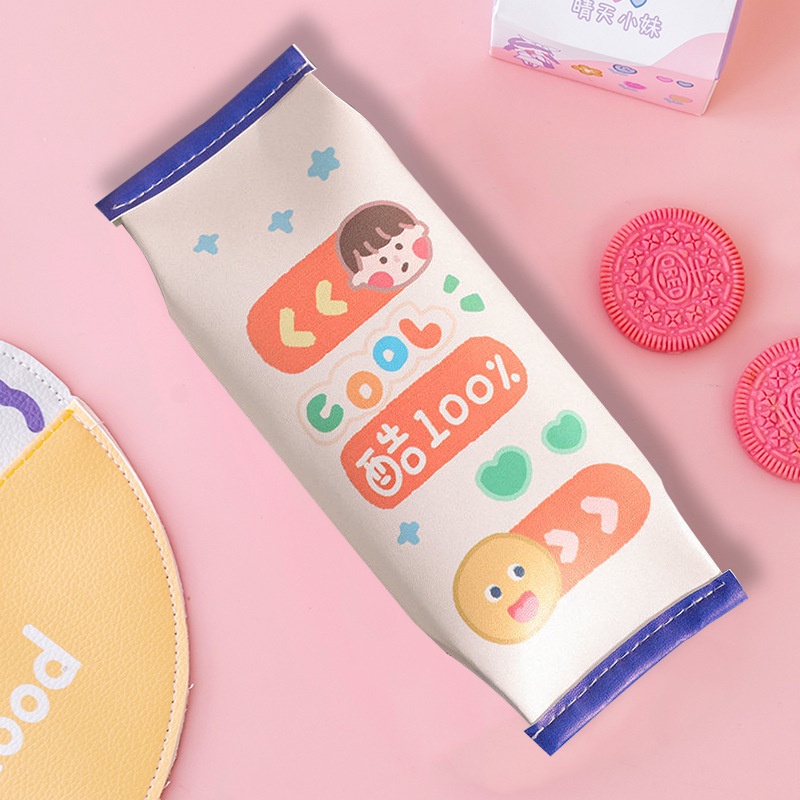MURMURE.ID | TEMPAT PENSIL UNIK MILK COOKIES KOTAK PENSIL BUNGKUS JAJAN CIKI SNACK PC039-BOY COOL