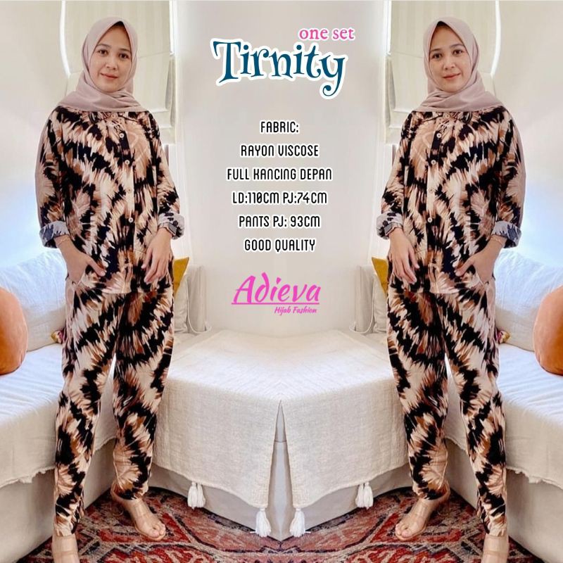 Setelan motif macan daily set busui setelan rayon piyama motif macan / Tirnity one set piyama