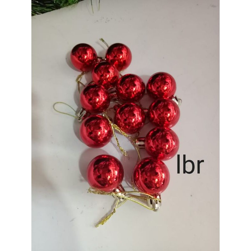 Bola bola natal dan hiasan natal isi 12-20/bks banyak motif