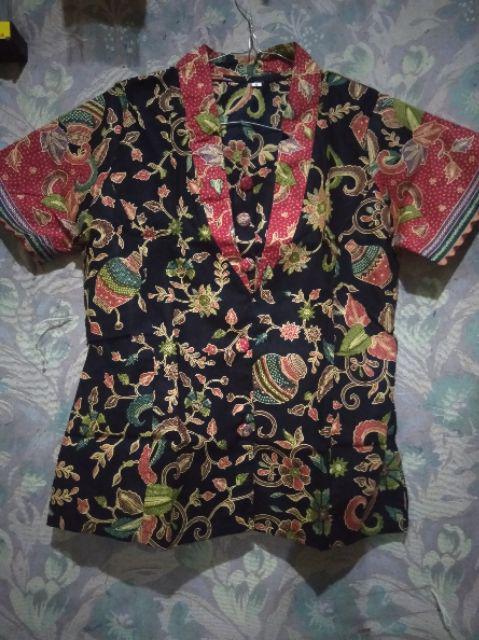 Qnunbatik Batik Keluarga/family Rok N Blus Alena Gentong Hitam