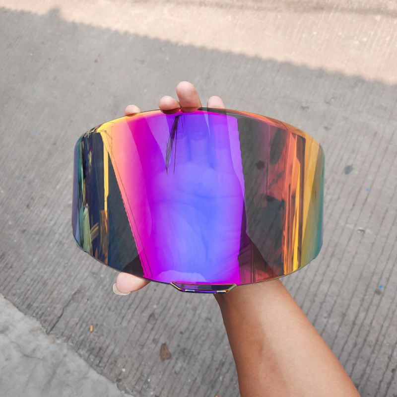 Visor Helm KYT TT COURSE Iridium Blue Red Silver Purple Rainbow Dark Smoke Clear Bening