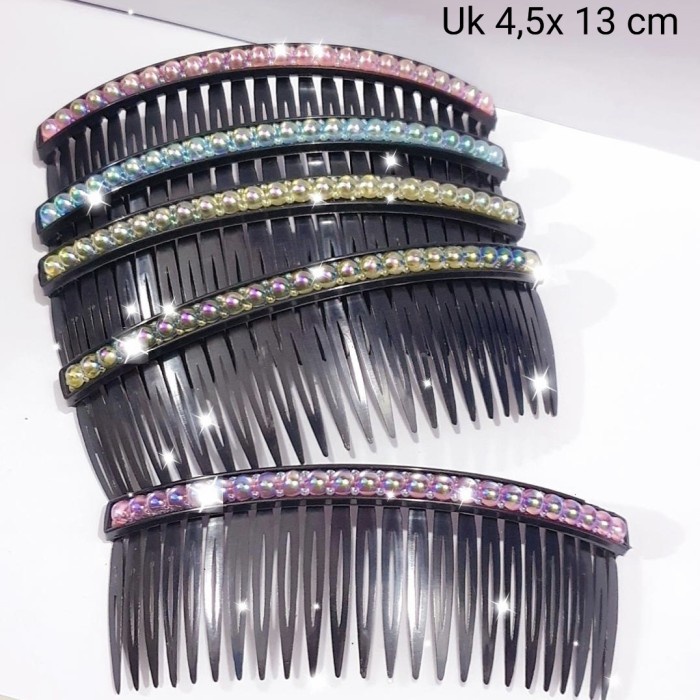 10FJR - Sisir Sirkam Besar METALIK Sanggul Rambut Premium Import Murah