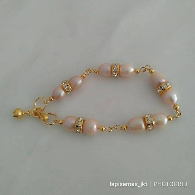 Gelang silih asih mutiara peach