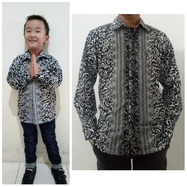 SB Collection Couple Dadboy Riho Atasan Kemeja Batik Modern Anak Dan Ayah Pria