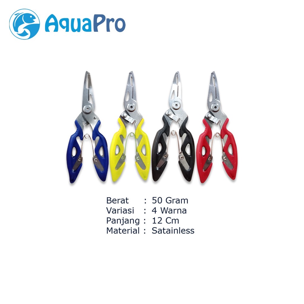 Aquapro Tang Gunting Kail Pancing Stainless Steel Fishing Hook Remover 2 Color 12cm Bahan Stainless-1