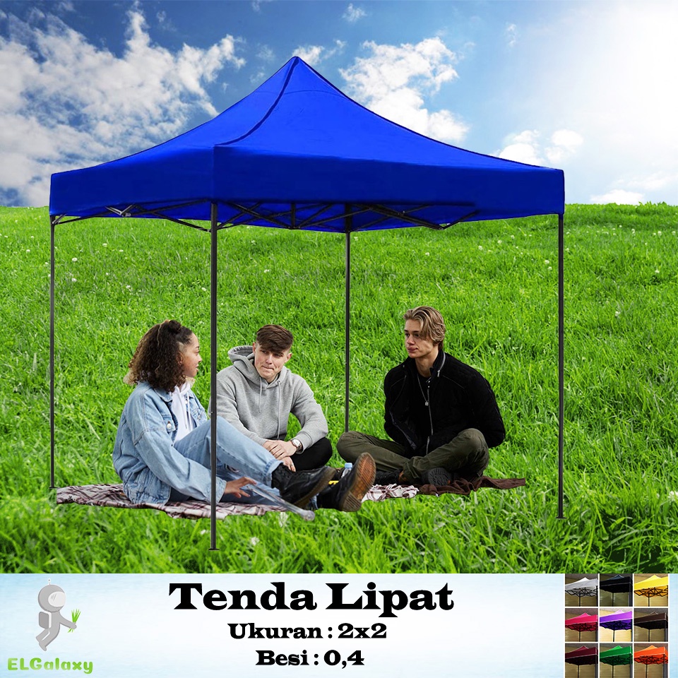Tenda Lipat 2x2 (0,4) Tenda Lipat Bazaar / Tenda Jualan Atap Polyster D420