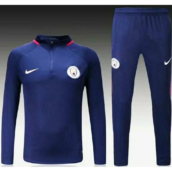 Jaket Sweater Midlayer Tracksuit Manchester City 17/18 Grade Ori Murah