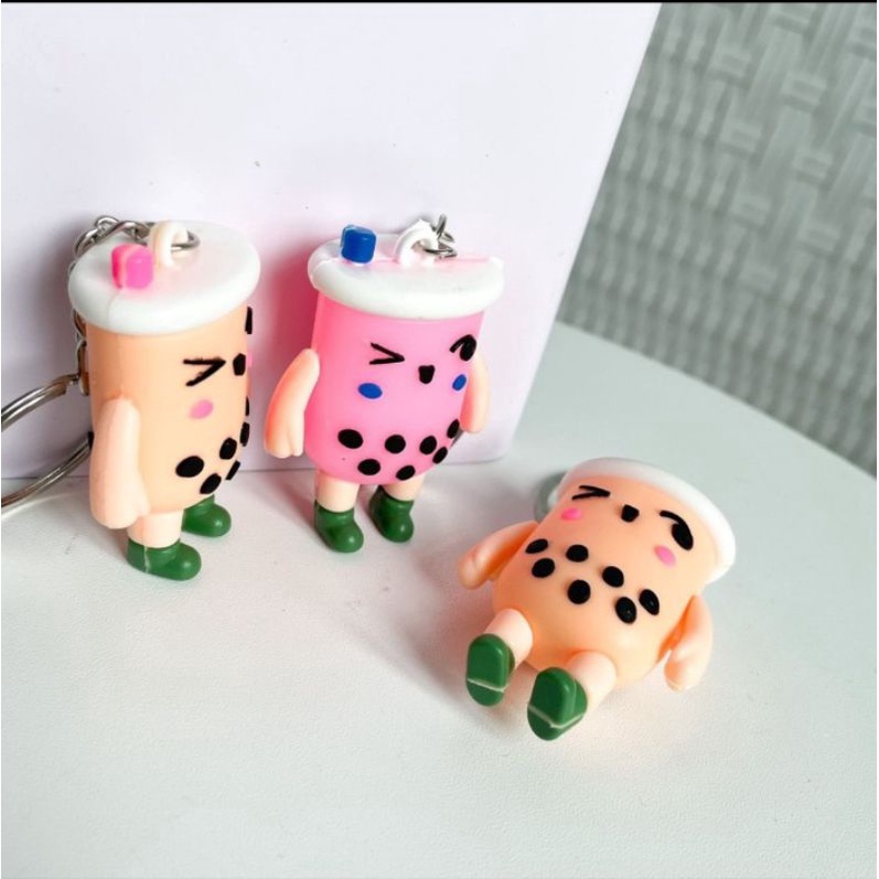 Gantungan Kunci Boba / Manusia Boba / Human Boba Man Keychain Lucu