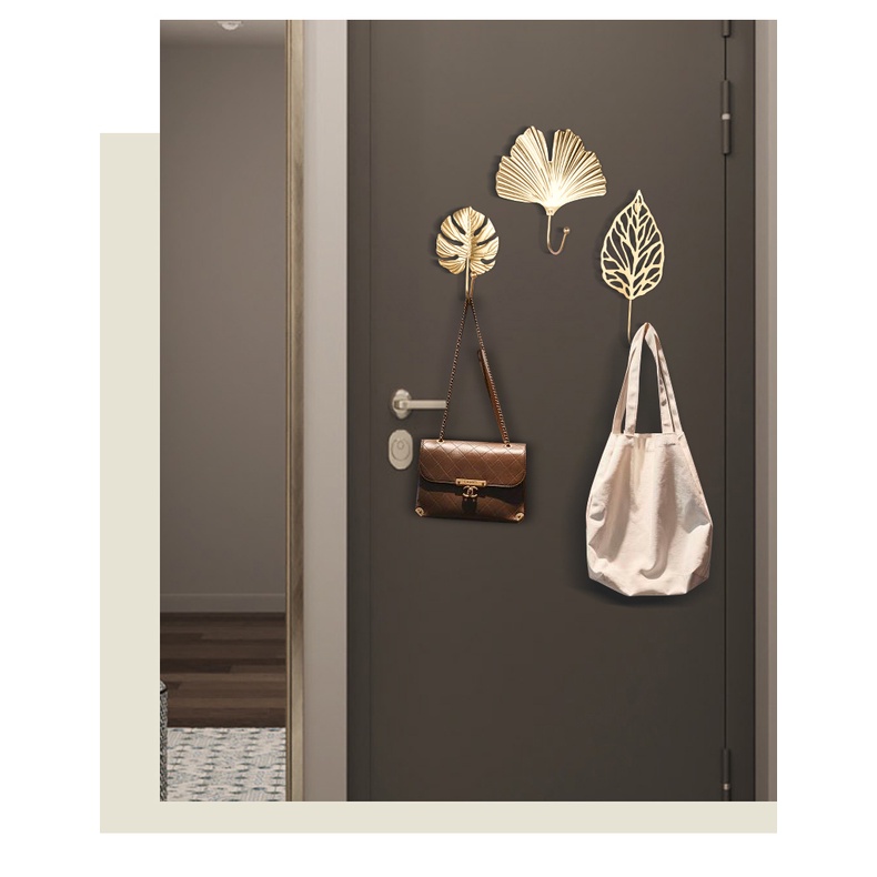 Home Office Creative Leaf Shape Wall Mounted  Storage Hooks