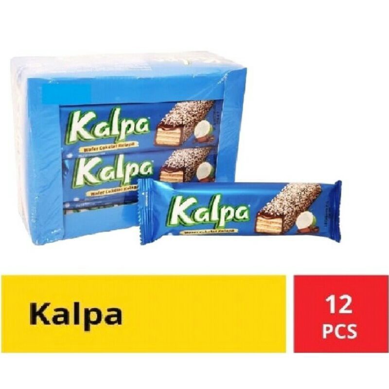 1 Dus Kalpa Wafer coklat kelapa isi 8 pak / 1 Karton