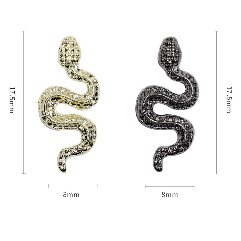 Nickolas1 Dekorasi Kuku Ular Gelombang Retro Snake Shaped Charms Gaya Eropa Dan Amerika Indah DIY Aksesoris Kuku