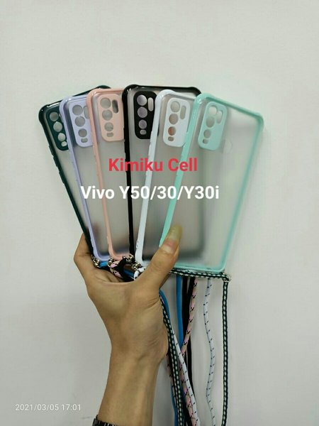 

BAYAR {{ COD }} CASE CANDY COLOUR TALI LANYARD COLOUR VIVO Y50 Y30 Y30i