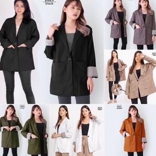 MD.6679 ▫ BLAZER 2025 WANITA JUMBO BIG SIZE LD 120cm XXL XXXL KASUAL BLAZER KERJA KANTOR FORMAL PEST