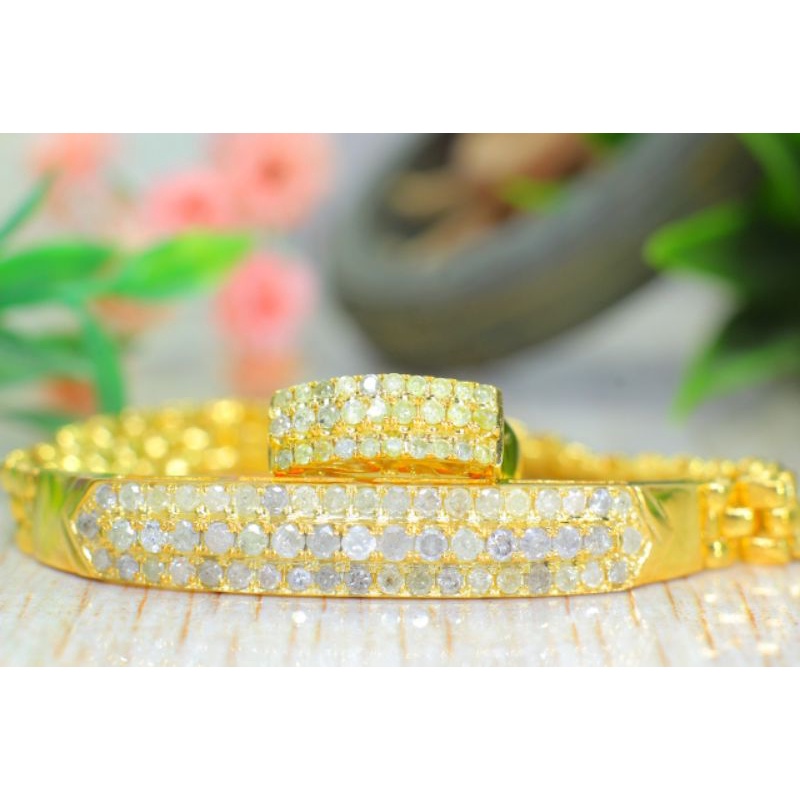 cincin gelang fashion full berlian eropa 1 set ring perak ringsize cincin 14