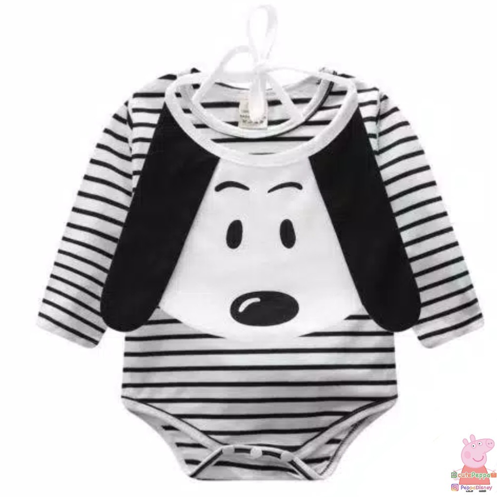 Romper snoopy anjing beagle import / slabber snoopy peanuts kartun lucu import