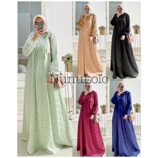 Fazza brokat dress ORI by nunulolo | fazza brokat dress | dress pesta | dress brukat brokat