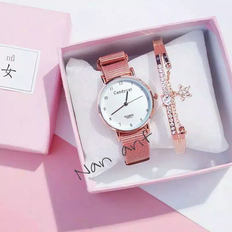 Jam Tangan Wanita Analog Quartz Casual Simple Chic Strap Nylon.