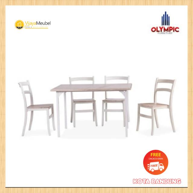 Meja makan olympic 4 kursi olymplast