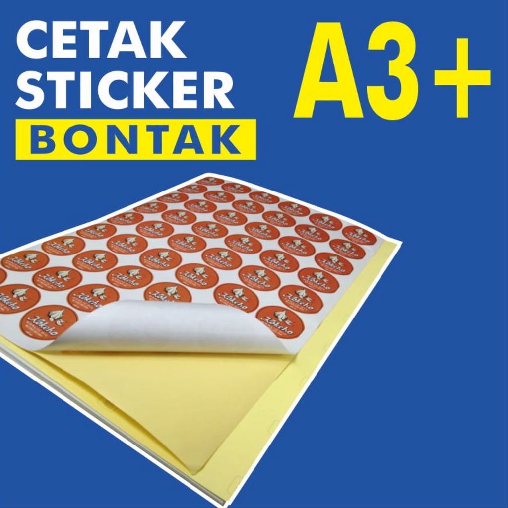 

CETAK STIKER BONTAX LABEL MAKANAN FREE DESAIN