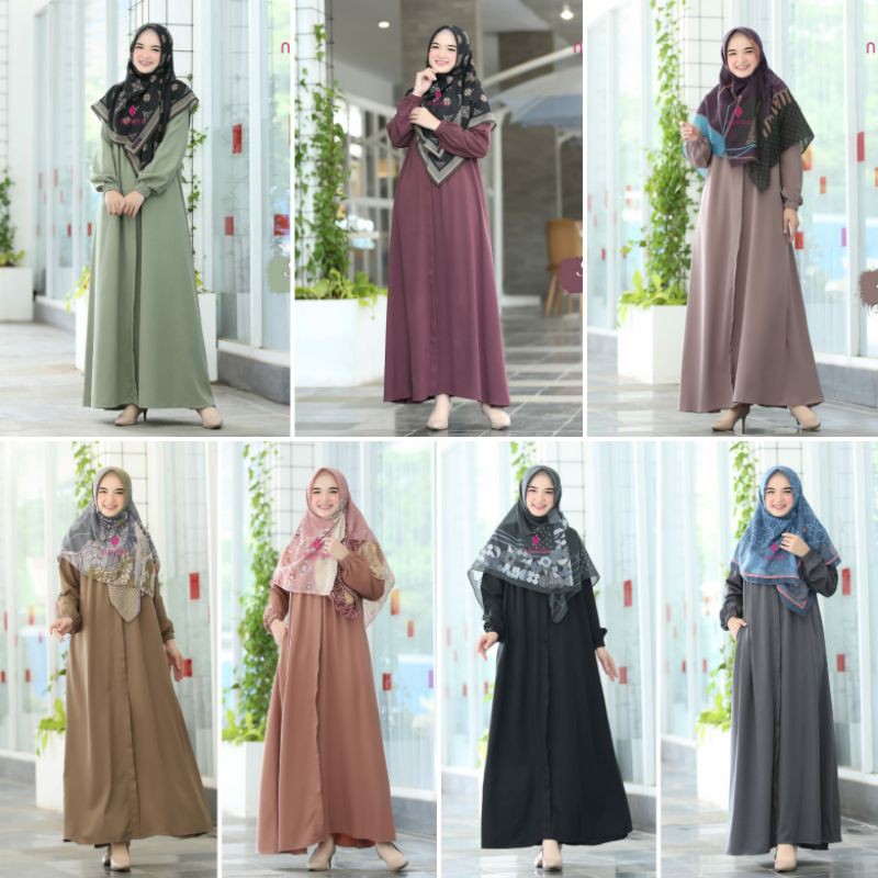 GAMIS/DRESS MUSLIMAH SYARI SASESHA BY NAYMA BAHAN ESHAL ZARA