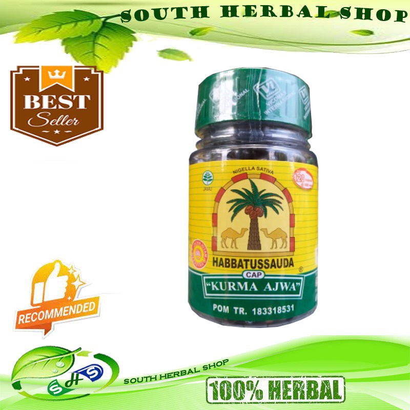 kapsul habbatussauda kurma ajwa herbal / habbatussauda kurma ajwa 120
