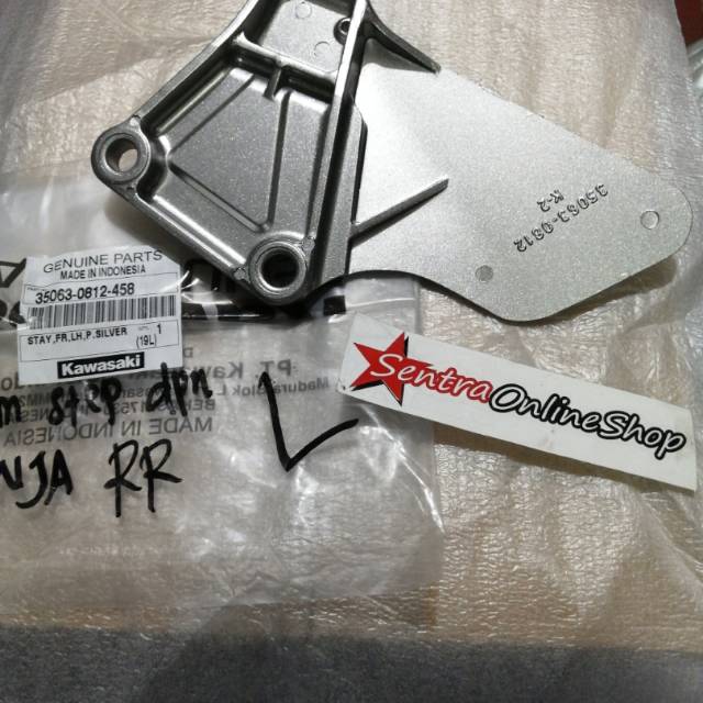 Alumunium Step depan Kiri Ninja RR warna silver Original Kgp 350630812458