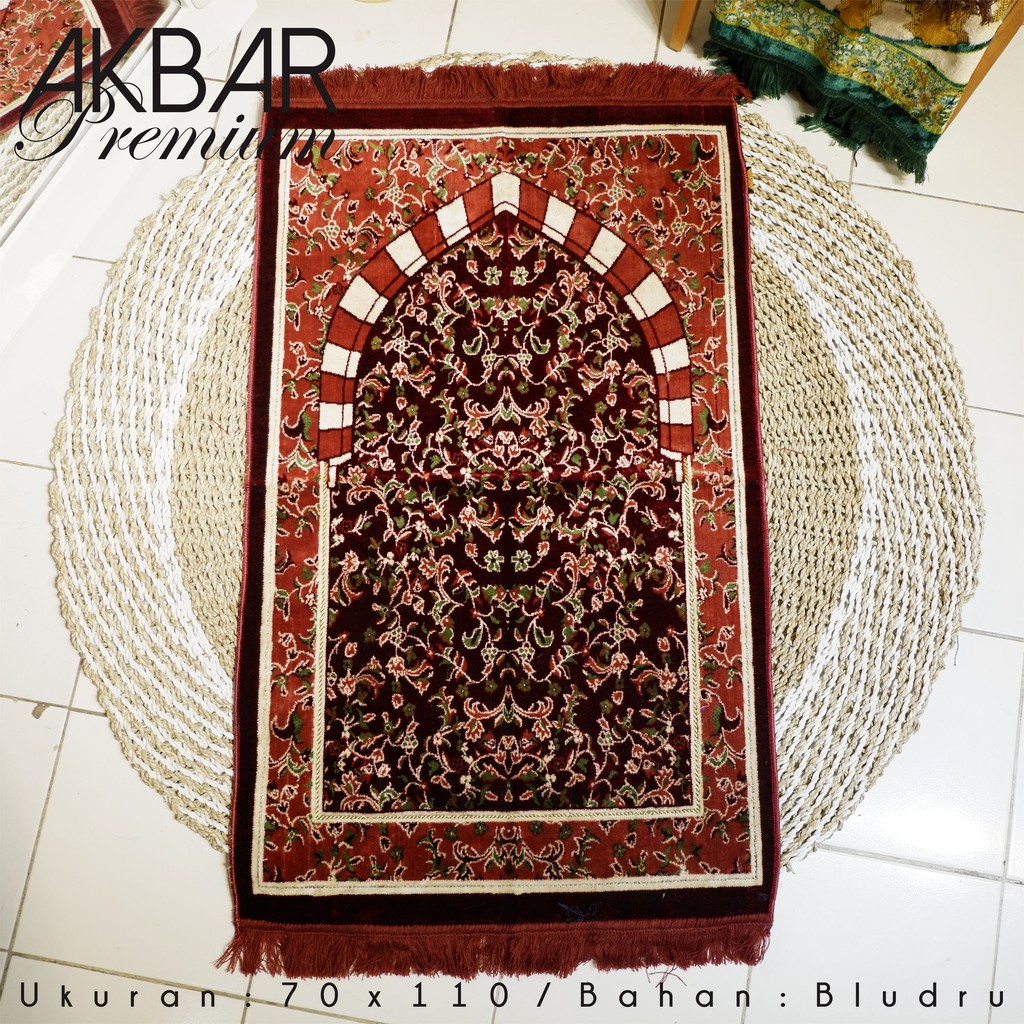 sajadah dewasa sajadah turki akbar premium / sajadah bludru 70 x 110