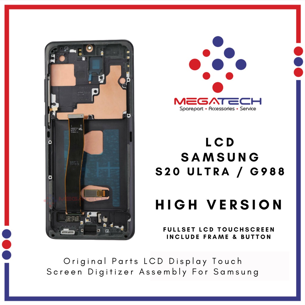 LCD Samsung S20 Ultra / G988 Include Frame Fullset Touchscreen - ORI