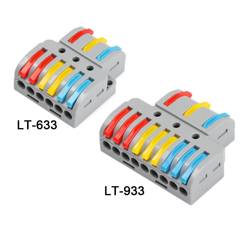 TOP Quick Wire Connector LT-633 933kabel Universal Lampu Led Push-in Conductor